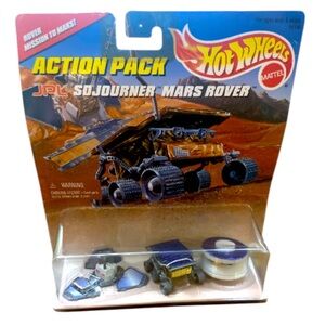 1996 Hot Wheels Action Pack JPL SOJOURNER MARS ROVER, Lander, Mars Pathfinder -V